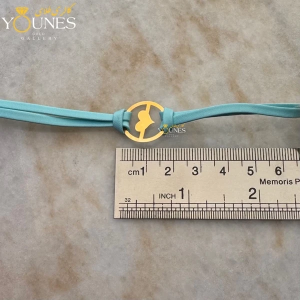 دستبند طلا چرم دولاین قلب توپر